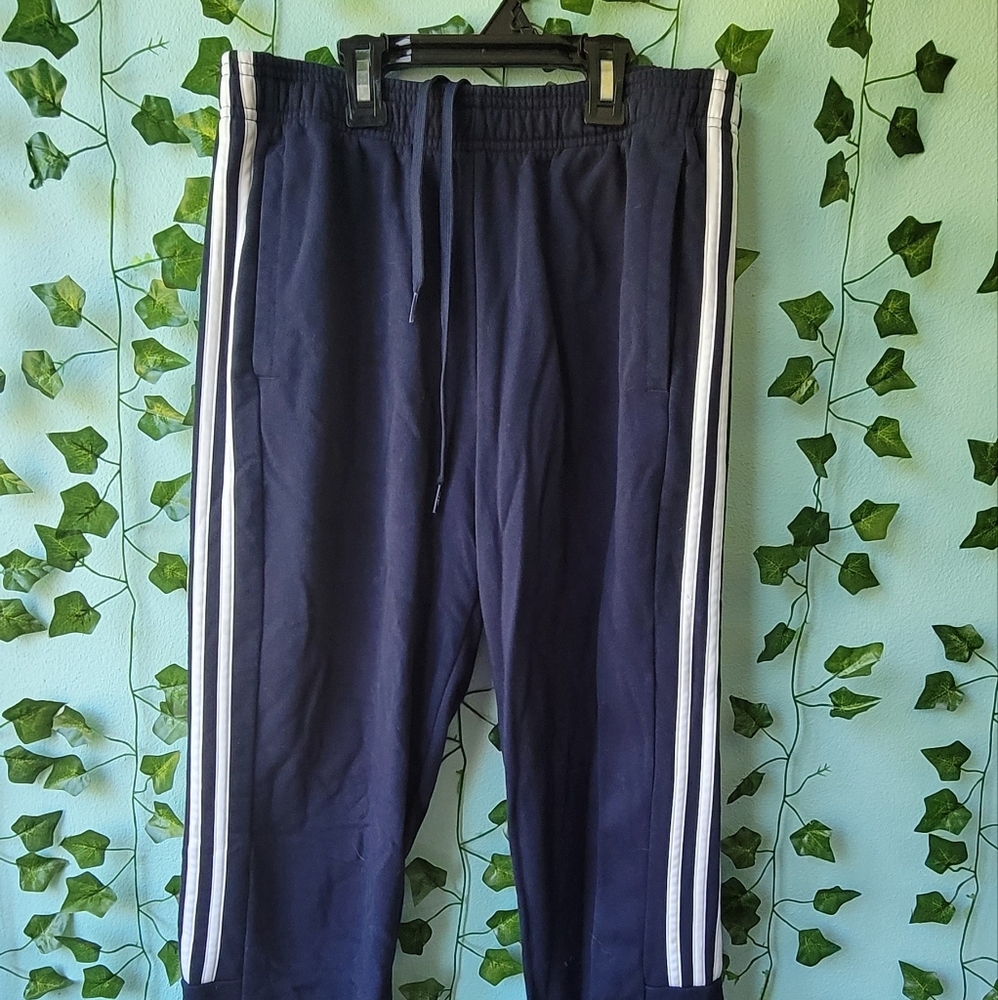 Adidas Track Sweat Pants in Blue, size medium